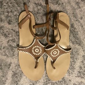 Jack Rogers Maci Boho Leather Sandals, size 8.5